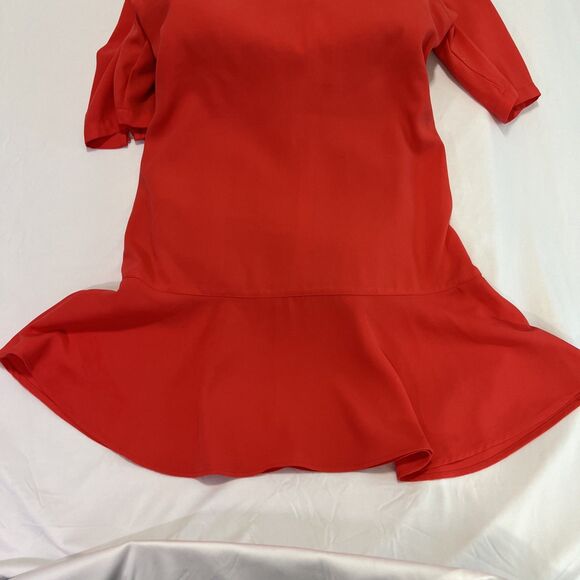 Camaieu Women’s Dress Drop Waist Ruffle Hem Size S/M Buttons - Picture 4 of 7